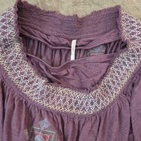 Free People Embroidered Purple Skirt Size Small - Picture 6 of 6